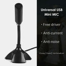 USB Desk Microphone for Computer Gooseneck Mic w/ Stand for Live Streaming A
