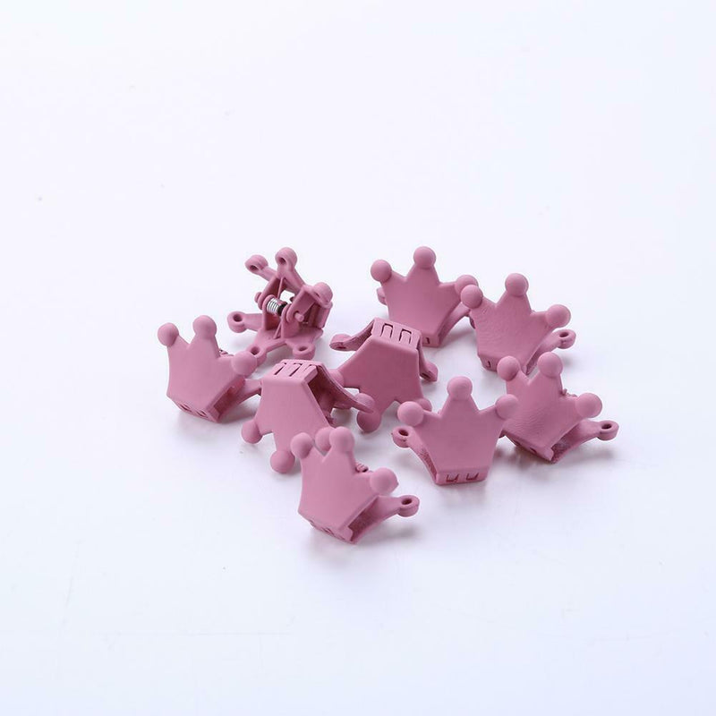 10pcs Crown Hair Clips Children Girls Claw Barrettes Mini Jaw Hairpin (09) A
