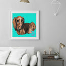 5D DIY Full Round Drill Diamond Painting Lying Dog Cross Stitch Embroidery