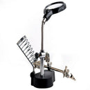 3.5X 12X Helping Hand Glass Clip LED Magnifying-Desk Table Lamp Lens Mag CNC