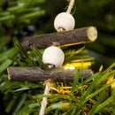 Wood Christmas Tree Star Pine Cone Ball Pendant Hanging Decor Ornament (B) A