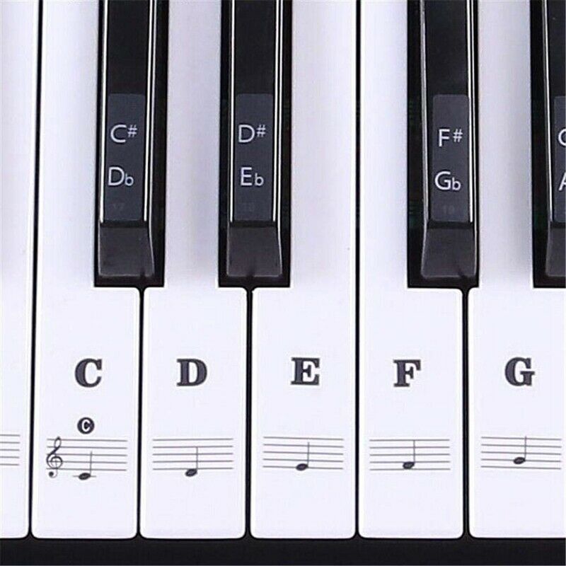 88 Keys 61 Keys 54 Keys Transparent Piano Keyboard Stickers Electronic Keyb
