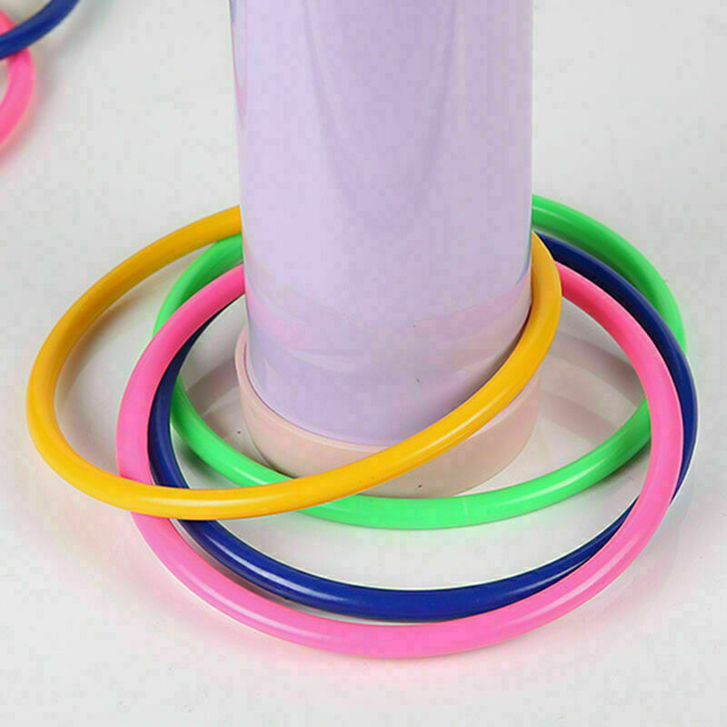 10X Child Kids Plastic Toss Rings Circle Hoopla Game Throw to Fun 5.1"
