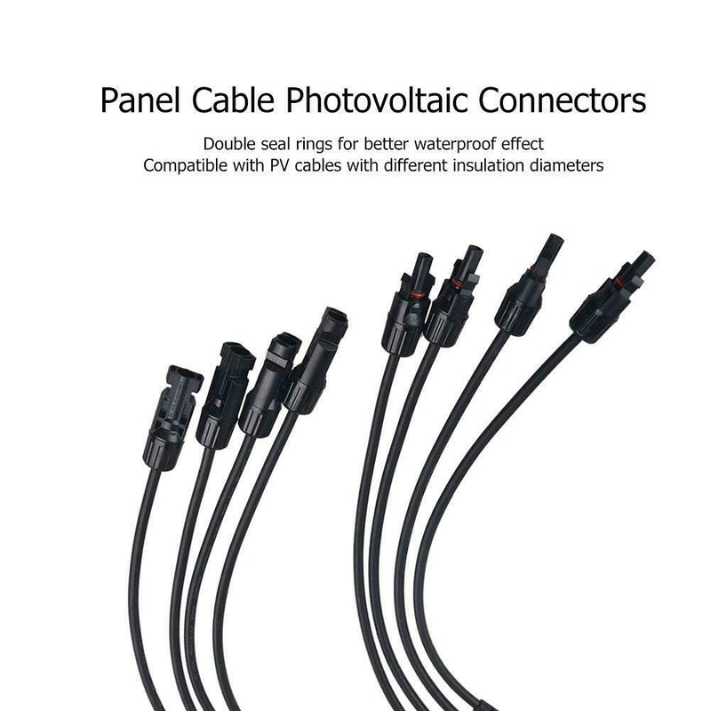 1 Set Solar Style Y Branch 1 to 4 Panel Cable Photovoltaic Connectors