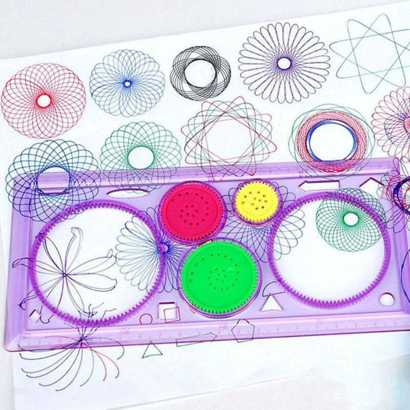 1 Pc Spirograph Geometric Ruler Drafting Tools Stationery Drawing Toys Set