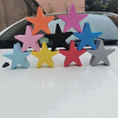 1Pc Colorful five-pointed star car antenna pen topper aerial EVA ball decor- Kw