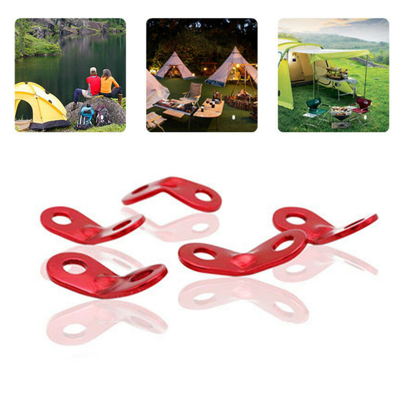 10Pcs Camping Tent Lock Cord Rope Fastener Guy Line Bent Runner Tensioner Alloy