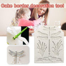 Dragonfly Grass Cake Border Decoration Silicone Mold O9B1 Fondant Cake Deco D2Z3