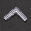 10pcs 4mm Connection Diameter Plastic Aquarium Bent Air Hose Clear E7C7
