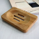 Natural Bamboo Wood Bathroom Shower Soap Tray Dish Storage Holders Plate T AHO
