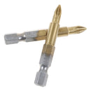 5 durable anti slip titanium coated hex shank PH2 electric screwdriver bits 5 BX