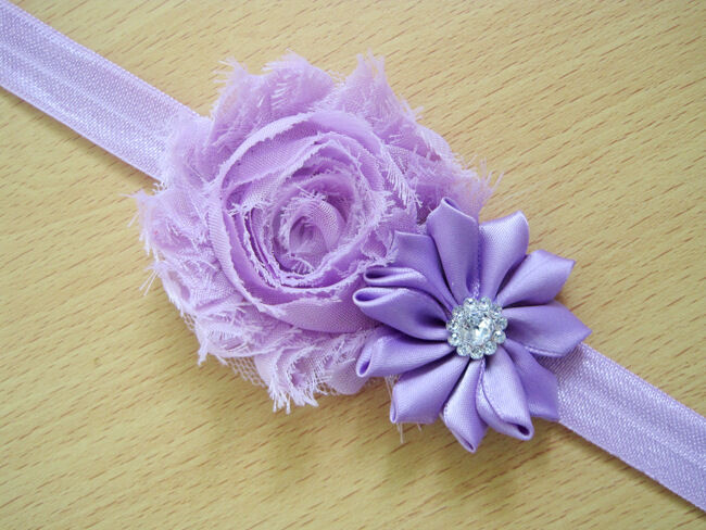 10 x Girl Newborn Baby Toddler Infant Flower Headband Hair Bow Band Photo Props