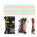 830 Point Breadboard Board &MB102 Power Supply Module 3.3V 5V+65PCS Jumper Cable