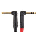2Pieces 90 Degree 6.35mm 1/4inch Wire Connector Male Jack Plug Adapter Solder