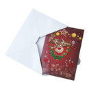 4Pcs DIY Christmas Card Embroidery 5D Rhinestones Painting Greeting Card
