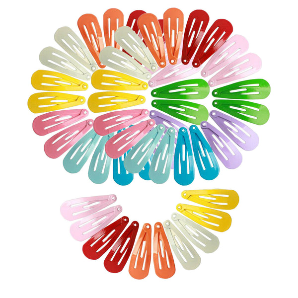 50x Girl Hair Clips 10 Assorted Colors Non-Slip Metal Hair Barrettes Hair