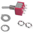 4Pcs AC 250V 2A 120V 5A 6 Pin Terminals ON/Off/ON DPDT Toggle Switches M8M1