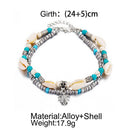 2X Bohemia Sea Turtle Charm Beach Anklet Shell Women Boho Ankle Bracelet Jewelry