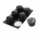Furniture Cylinder 18mmx12mm Adhesive Rubber Foot Pads Black 6 in 1