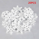 20x Natural Blank Wooden Christmas Mini Snowflakes Scrapbook Crafts Supplies