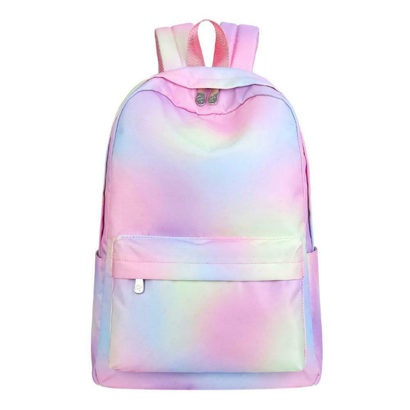 Gradient Women Waterproof Backpacks Girls Travel Big Capacity Shoulder Bags