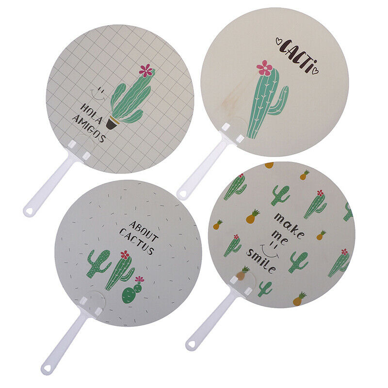 Hand Fan Cute Travel Fan Unicorns cactus cat Shape Cloth Fan Japanese Style ME