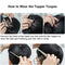 Nature Human Hair Straight Topper Toupee Clip Hairpiece Top Wigs for Men male