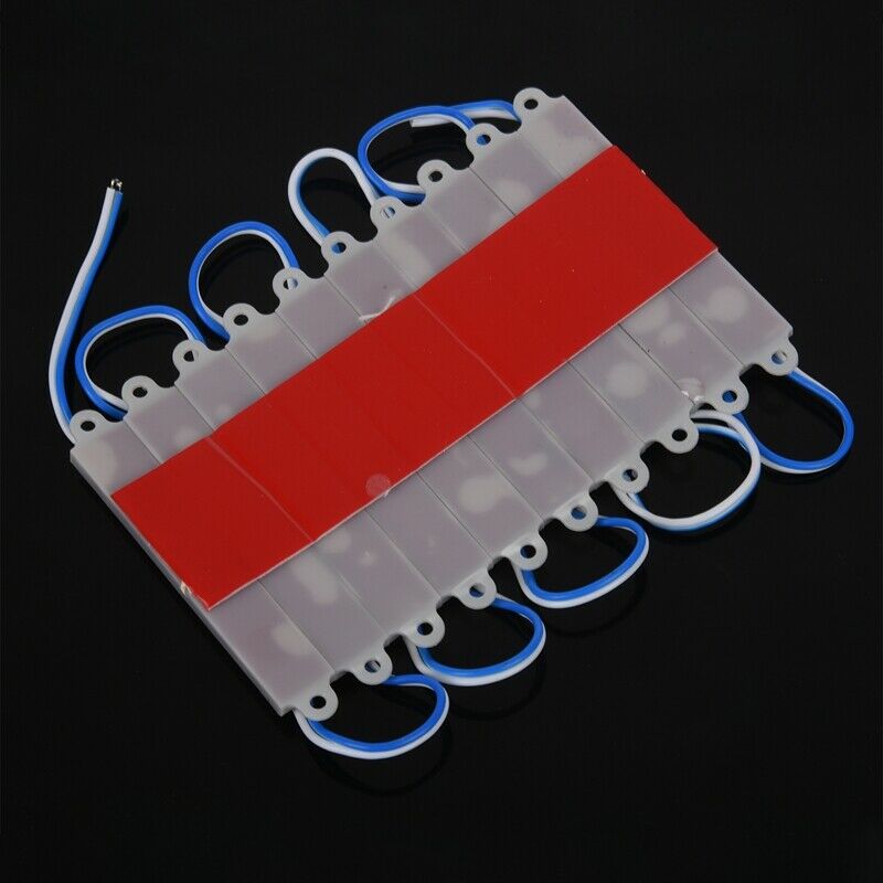 1*10pcs 5050 SMD 3 LED Module LED Strip String Light Waterproof DC 12V blue C5J1