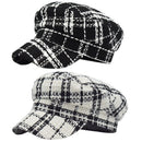 Casual Caps Beret Female Autumn and Winter Outdoor Hat Lattice Octagonal Ca