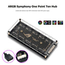 10 Ports RGB Fan HUB PC Desktop SATA Power 5V 3PIN ARGB Extension Splitter A