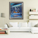 1Set Full Drill 5D Diamond Painting Snow House Cross Stitch Kit Embroidery*Decor