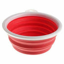 Pet Dog Cat Folding Dish Bowl Collapsible Travel Portable Water Feeding Fee