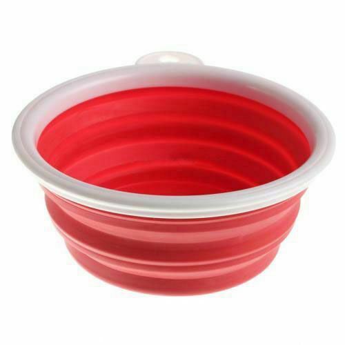 Pet Dog Cat Folding Dish Bowl Collapsible Travel Portable Water Feeding Fee