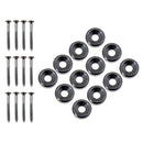 Lovoski Set Of 12 Bass Guitar Neck Mounting Ferrules Bushings W/ Screws 14mm