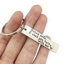 5 Pcs Stainless Steel Keyrings Gift Drive Safe I Need You Here with Me Keyc