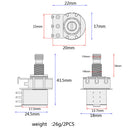 A1m B1m Potentiometer Brass Pots Spare Part for Electric Guitar Bass