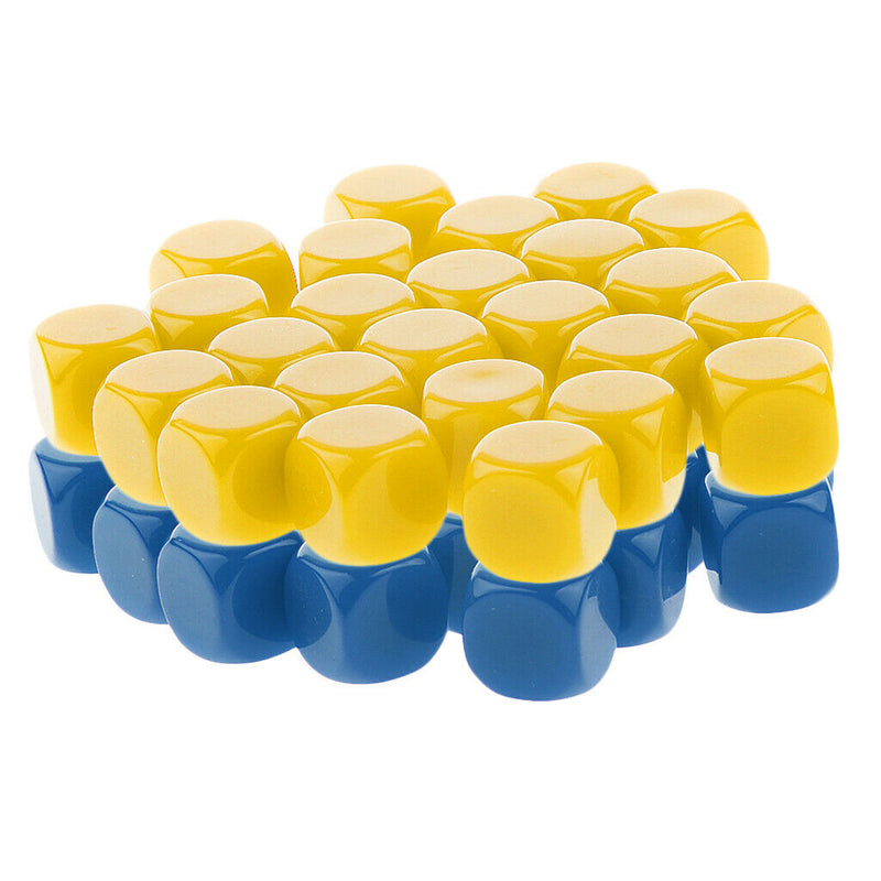 50Pc 16mm Blank Dice Corner Round Acrylic Dice White For D\u0026D RPG MTG Game #