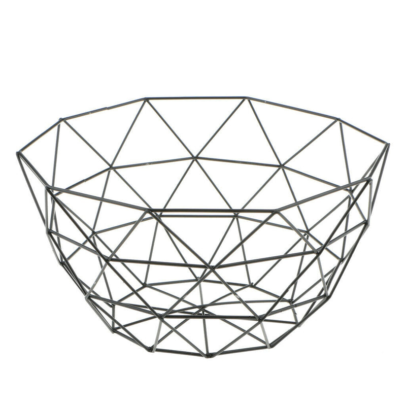 Large Bowl Deep Fruit Bowl Food Holder Case Bread Bowl Tray 5kg 10x5'' Black