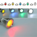 8mm 12V Yellow LED Metal Indicator Flashing Light Blinker Red for Car Truck