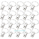 20Pcs Stainless Steel Strong Hanging Window Curtain Rod Clips Rings Hook Clamp