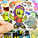 50Pcs alien et style cute stickers for suitcase laptop guitar cool doo lcTE^
