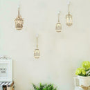 3 Pieces Of Wooden Lantern Pendants DIY Lantern Decoration Crafts Pendant T4H8
