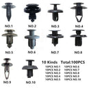 100X Vehicle Car Plastic Rivets Trunk Door Bumper Fender Fastener Clip Accessory