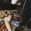 Bags Female Bling Sequins Bucket Bag Fashion Clip Shoulder Bag Backpack (Mu M7N1