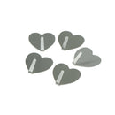 5pcs Self Adhesive Heart Shape Hooks Stainless Steel Coat Towel Rack HoldeJ Kw