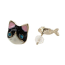 Woman's Fashional Earrings, Cat and Fish P5F7