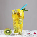 10pcs/Set Colorful Silicone Straws 9.8inch Reusable Straw 4 Bent 4 Straight Y2F9