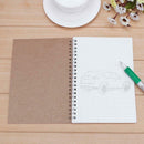 2pcs Retro Spiral Coil Grid Sketchbook Notebook Diary Journal Student Memo