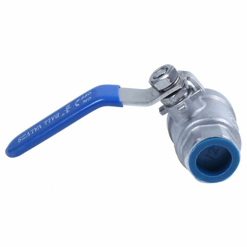 1/2 inch NPT Female 304 Stainless Steel Full Port Ball Valve Vinyl Handle W