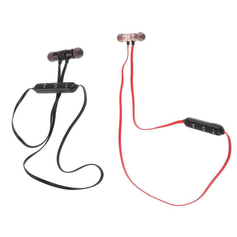 Wireless Bluetooth Earphone Headphone Magnet Design for Sport black